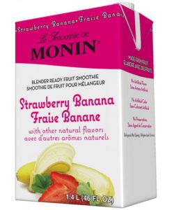 Monin Strawberry Banana Fruit Smoothie Mix (46oz)