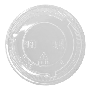 78mm PET Flat Lids - No Hole - 1,000 ct