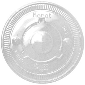104.5mm PET Flat Lids - 600 ct