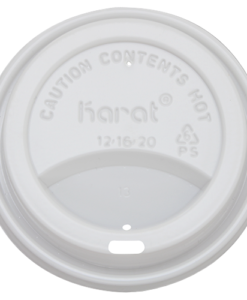 Sipper Dome Lids for 10-24oz Hot Cup - White (90mm) - 1,000 ct