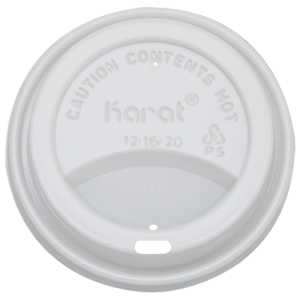 Sipper Dome Lids for 10-24oz Hot Cup - White (90mm) - 1,000 ct