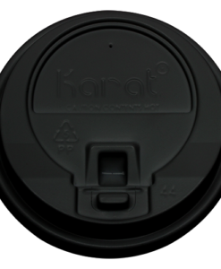 Enclosure Lids for 10-24oz Hot Cup - Black (90mm) - 1,000 ct