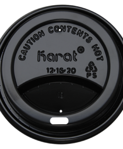 Sipper Dome Lids for 10-24oz Hot Cup - Black (90mm) - 1,000 ct