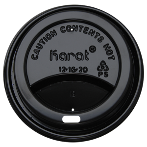Sipper Dome Lids for 10-24oz Hot Cup - Black (90mm) - 1,000 ct