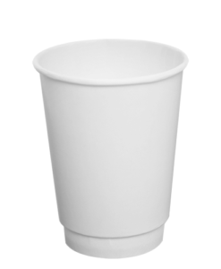 12oz Insulated Paper Hot Cups - White (90mm) - 500 ct