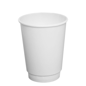 12oz Insulated Paper Hot Cups - White (90mm) - 500 ct