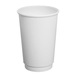 16oz Insulated Paper Hot Cups - White (90mm) - 500 ct