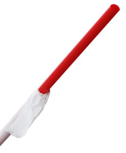 Karat 10.25'' Giant Straws (8mm) Paper Wrapped - Red - 1,200 ct