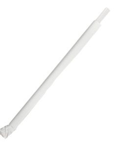 Karat 7.75'' Giant Straws (8mm) Paper Wrapped - Clear - 7,500 ct