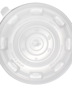 Karat 36/48 oz PP Plastic Flat Lid - For Injection Molding Bowl - 300 ct