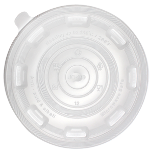 Karat 36/48 oz PP Plastic Flat Lid - For Injection Molding Bowl - 300 ct