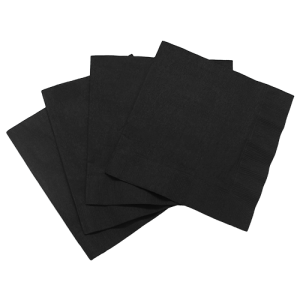 Karat 10"x10" Premium Beverage Napkins - Black - 1,000 ct