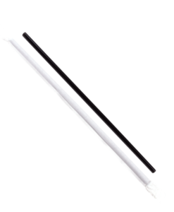 Karat 7.75'' Jumbo Straws (5mm) Paper Wrapped - Black - 12,000 ct