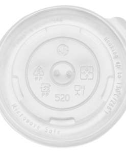 C-KDL115-PP-PP Flat Lids for 32oz Paper Gourmet Food Container (115mm) - 1,000 ct