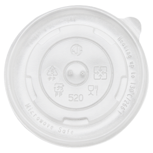 C-KDL115-PP-PP Flat Lids for 32oz Paper Gourmet Food Container (115mm) - 1,000 ct
