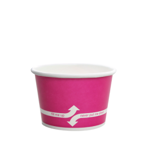 8oz Food Containers - Pink (95mm) - 1,000 ct
