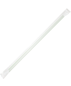 Karat 7.5'' Jumbo Straws (5mm) Poly Wrapped - Mixed Striped Colors - 8,000 ct, C9006