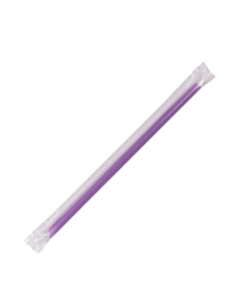 Karat 7.75'' Giant Straws (8mm) Poly Wrapped - Purple - 5,000 ct, C9072