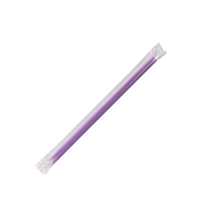 Karat 7.75'' Giant Straws (8mm) Poly Wrapped - Purple - 5,000 ct, C9072