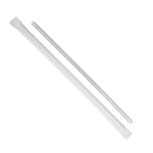 Karat 7.75'' Clear Straws (5mm) Paper Wrapper - 12000 ct