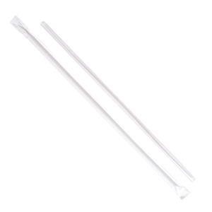 Karat 8.75" Jumbo Straws (5mm) Paper Wrapped - Clear - 2,000 ct, C9094