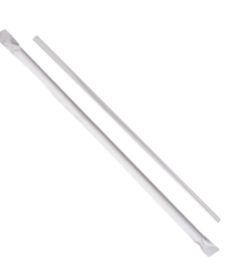 Karat 10.25'' Jumbo Straws (5mm) Paper Wrapped - Clear - 2,000 ct, C9095