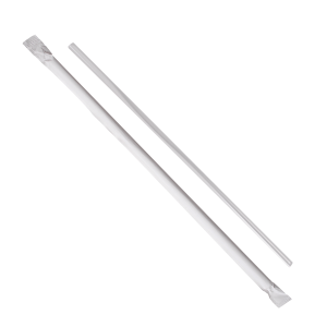Karat 10.25'' Jumbo Straws (5mm) Paper Wrapped - Clear - 2,000 ct, C9095