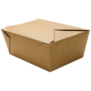 110 fl oz Fold-To-Go Box #4 - Kraft - 160 ct