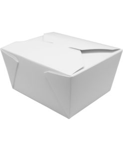 30 fl oz. Fold-To-Go Box #1 - White - 450 ct