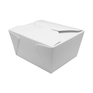 30 fl oz. Fold-To-Go Box #1 - White - 450 ct
