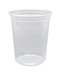 Karat Poly Deli Containers with Lids, 32 oz, Clear, Pack of 240