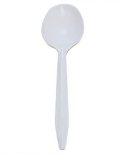 U2007W-Karat PP Medium Weight Soup Spoons - White - 1,000 ct