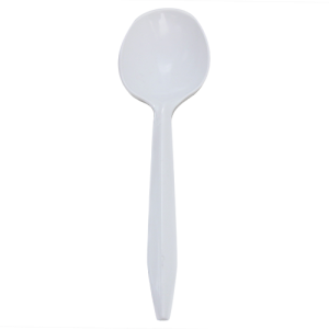 U2007W-Karat PP Medium Weight Soup Spoons - White - 1,000 ct