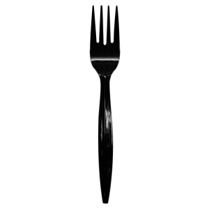 Karat PP Medium Heavy Weight Forks Bulk Box - Black - 1,000 ct