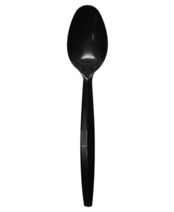 Karat PP Medium Heavy Weight Tea Spoons Bulk Box - Black - 1,000 ct