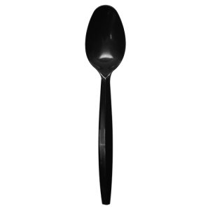 Karat PP Medium Heavy Weight Tea Spoons Bulk Box - Black - 1,000 ct