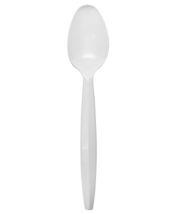 Karat PP Medium Heavy Weight Tea Spoons Bulk Box - White - 1,000 ct
