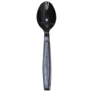 U2023B-Karat PS Extra Heavy Weight Tea Spoons - Black - 1,000 ct