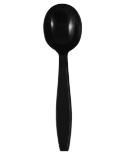 Karat PP Extra Heavy Weight Soup Spoons - Black - 1,000 ct