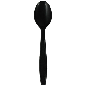 U2033B-Karat PP Extra Heavy Weight Tea Spoons - Black - 1,000 ct
