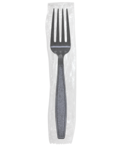 Karat PS Heavy Weight Forks - Black - Wrapped - 1,000 ct