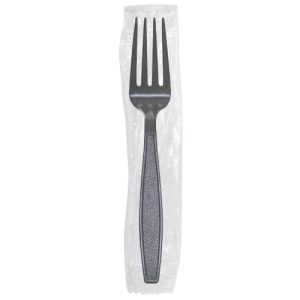 Karat PS Heavy Weight Forks - Black - Wrapped - 1,000 ct