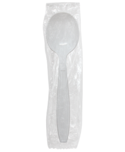 Karat PS Heavy Weight Soup Spoons - White - Wrapped - 1,000 ct