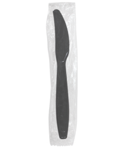 Karat PP Heavy Weight Knives - Black - Wrapped - 1,000 ct