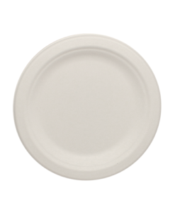 KE-BPR06-1C-Karat Earth 6'' Compostable Bagasse Round Plates - 1,000 ct