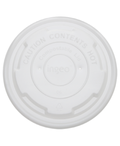 Karat Earth 8oz Compostable Paper Food Container Flat Lids (90.8mm) - 1,000 ct