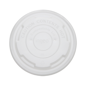 Karat Earth 8oz Compostable Paper Food Container Flat Lids (90.8mm) - 1,000 ct