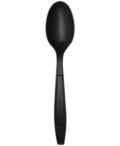 Karat Earth Heavy Weight Bio-Based Tea Spoons - Black - 1000 ct
