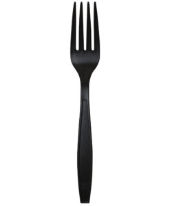 Karat Earth Heavy Weight Bio-Based Forks - Black - 1,000 ct