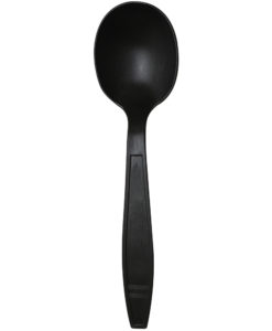 Karat Earth Heavy Weight Bio-Based Soup Spoons - Black - 1000 ct
